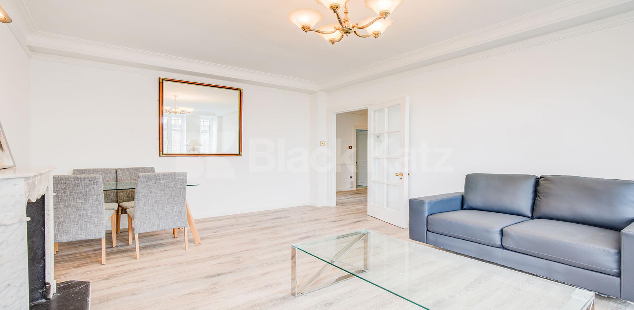 			3 Bedroom, 1 bath, 1 reception Apartment			 Edwardes Square , HIGH STREET KENSINGTON 
